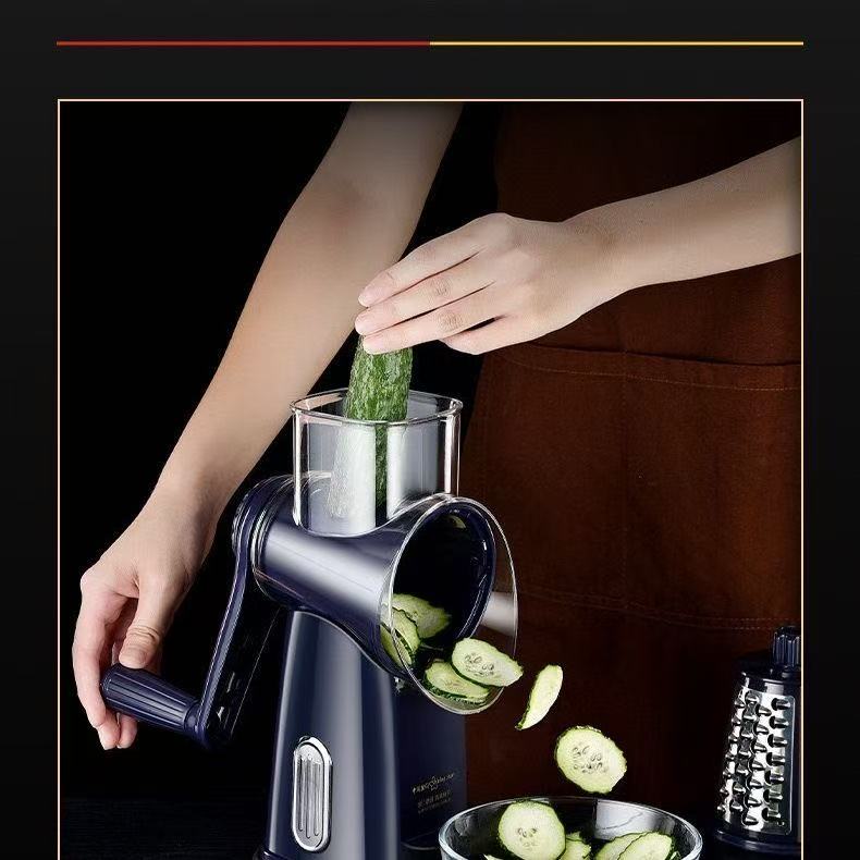 Rotary Cheese Grater with Handle - Vegetable Shredder