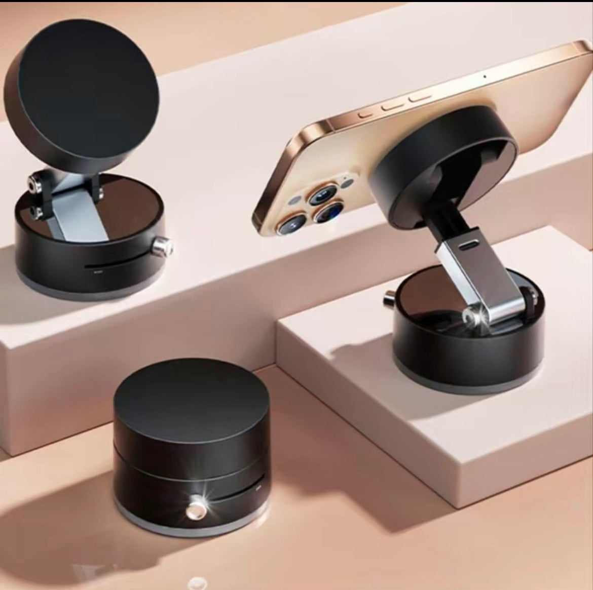 Vacuum Magnetic Phone Stand-Strong Magnet Foldable, Portable, and Multi-Scene Use