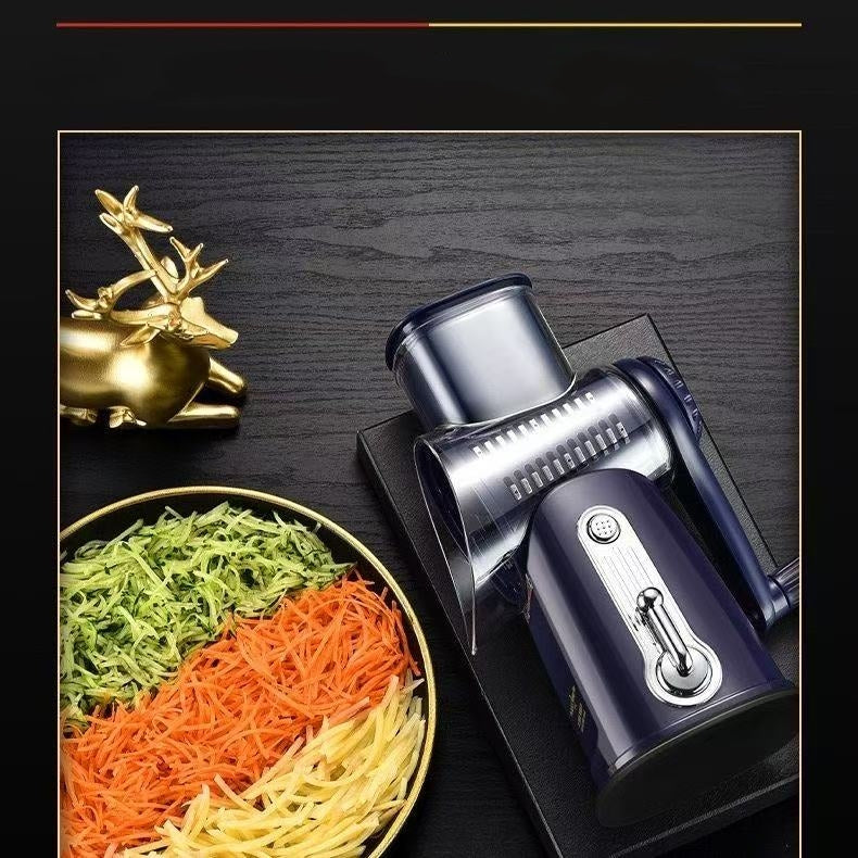 Rotary Cheese Grater with Handle - Vegetable Shredder