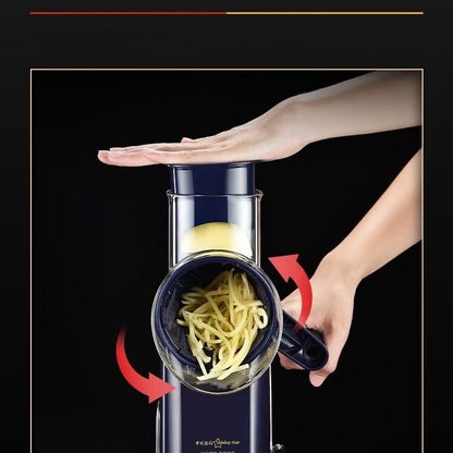 Rotary Cheese Grater with Handle - Vegetable Shredder