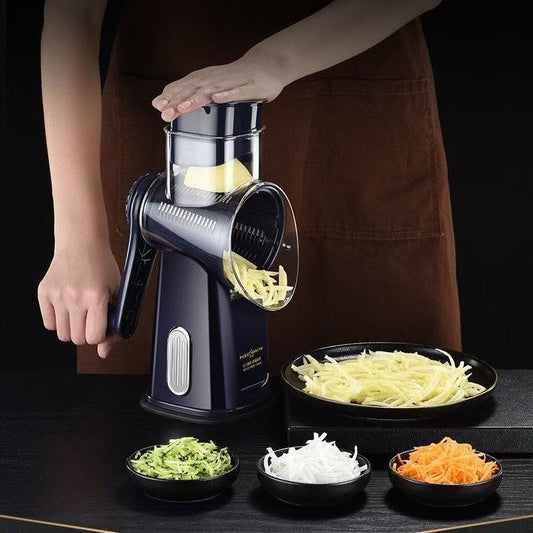 Rotary Cheese Grater with Handle - Vegetable Shredder