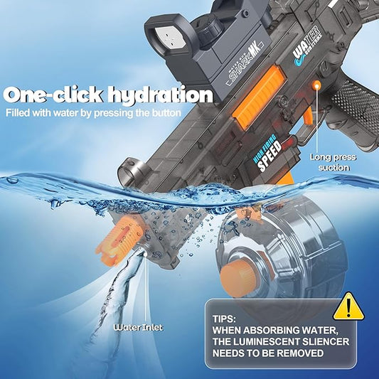 Automatic Electric Water Gun with LED Effects, Auto Water Suction Powerful Squirt Guns