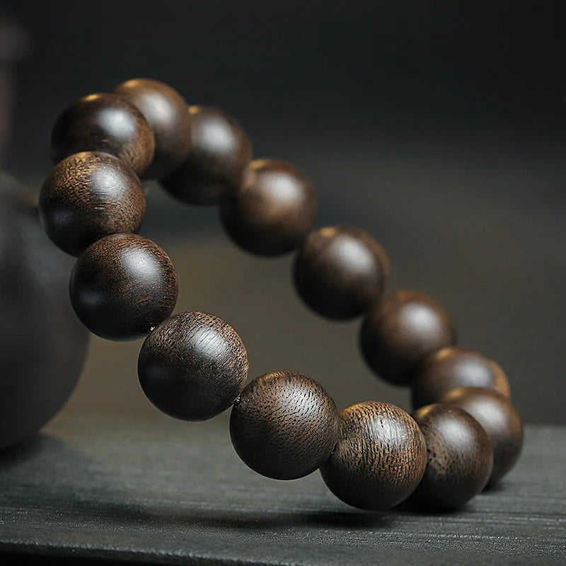 Agarwood bracelet men and women Buddhist beads agarwood bracelet necklace 8mm