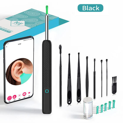 Earwax Removal Tool Set with Camera - Portable 360° Wide Angle Ear Cleaner with Type-C Rechargeable, Waterproof Endoscope Ear Cleaning Tool